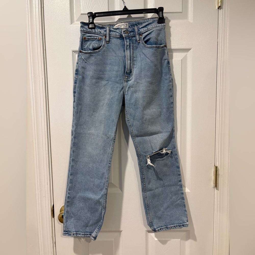 Abercrombie ankle straight ultra high-rise jeans